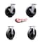 Service Caster 8 Inch Glass Filled Nylon Caster Set with Roller Bearings 2 Brakes 2 Rigid SCC SCC-30CS820-GFNR-TLB-2-R-2 - alternate 5